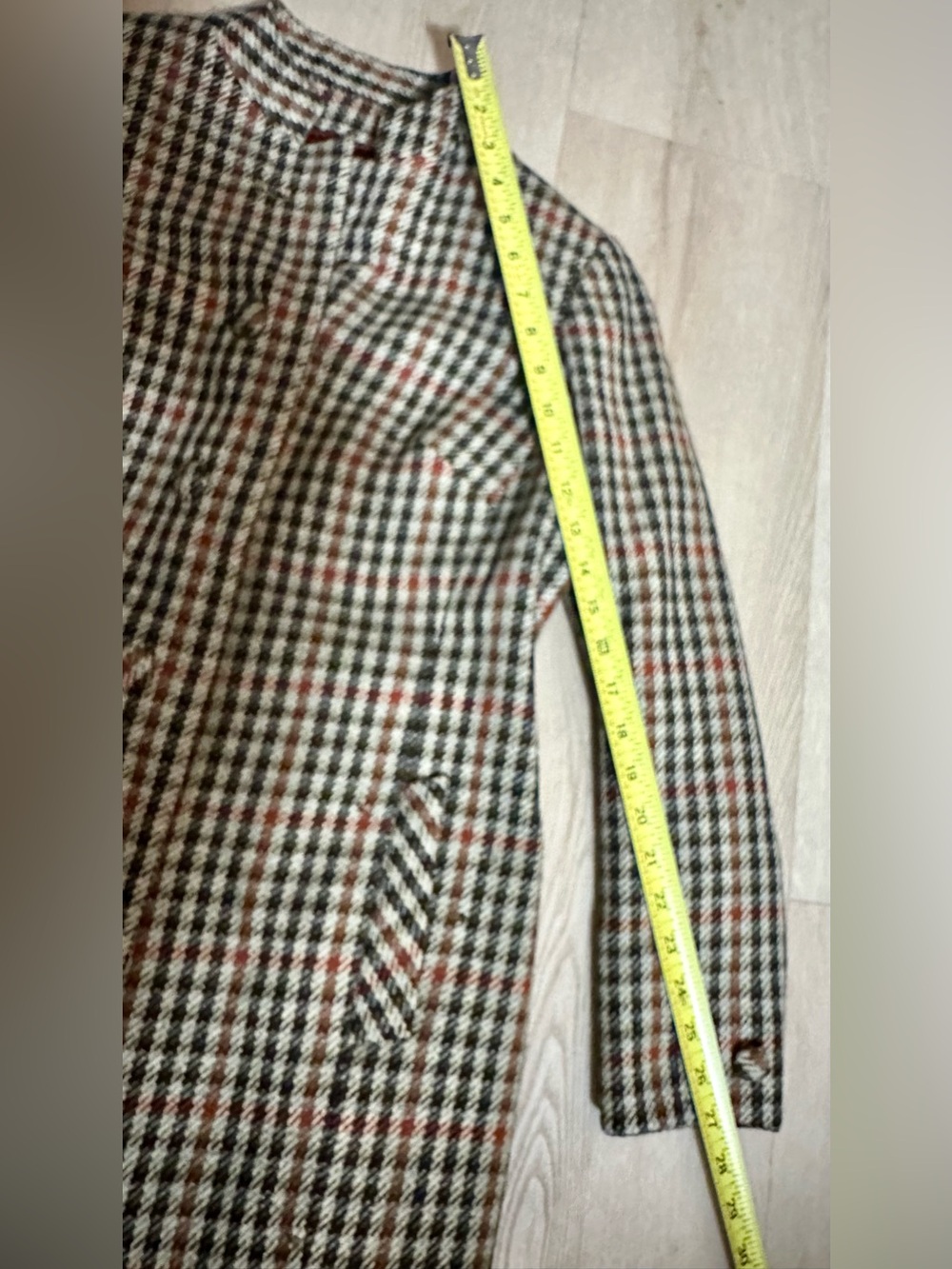 RONY LEE Plaid Wool Blazer Jacket Hong Kong Vintage Tailored - Picture 14 of 14
